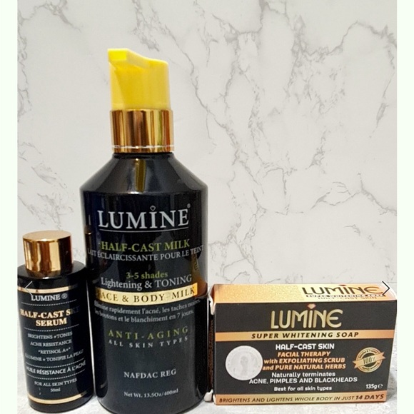 Lumine set of half caste lotion, serum and soap